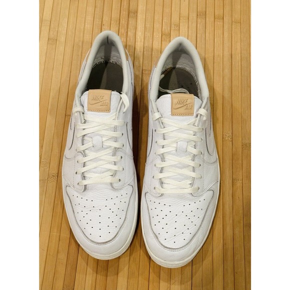 2017 Air Jordan 1 Retro Low OG ‘Premium White Tan’ Size 18 Used No Box VTG Rare main image 10